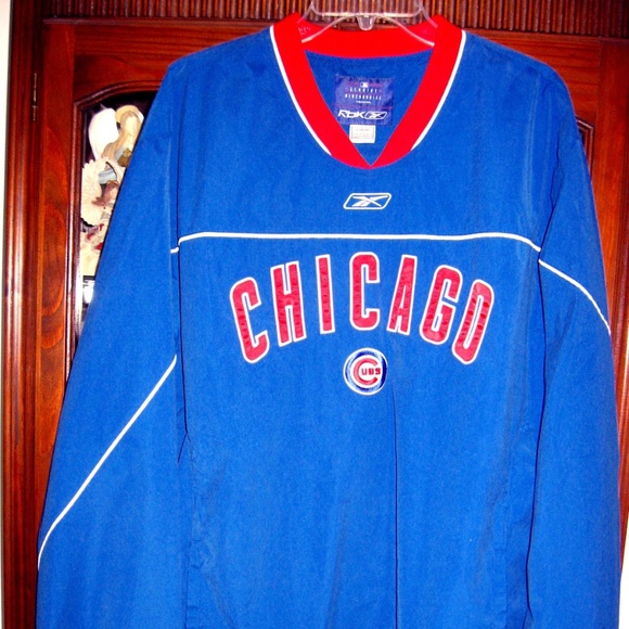 REEBOK CHICAGO CUBS PULLOVER WINDJACKET LARGE - Picture 1 of 5